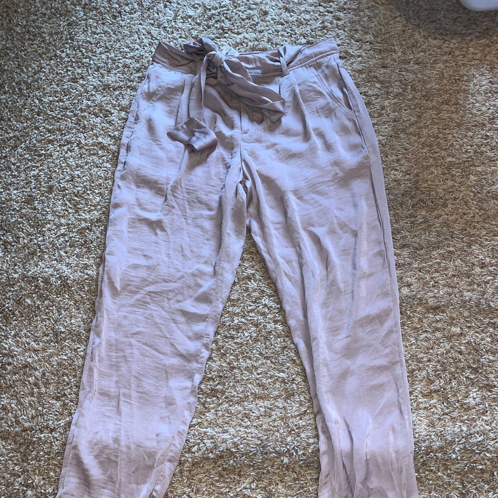 Silk jogger trousers
